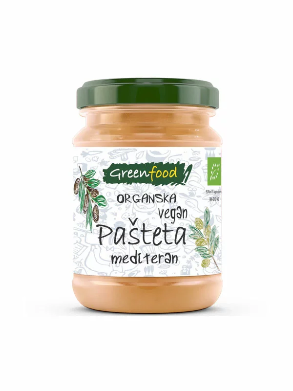 Greenfood Vegane Pastete Mediterran – Biologisch im 185g Glas
