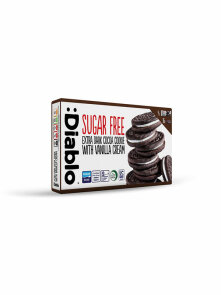 Diablo Dunkle Doppelkekse mit Vanillecreme – zuckerfrei in Kartonverpackung von 176g