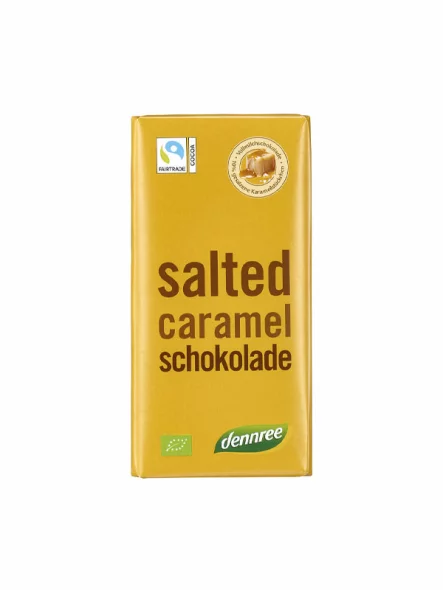 Dennree Salted Caramel Schokolade – Biologisch in der 100g Packung
