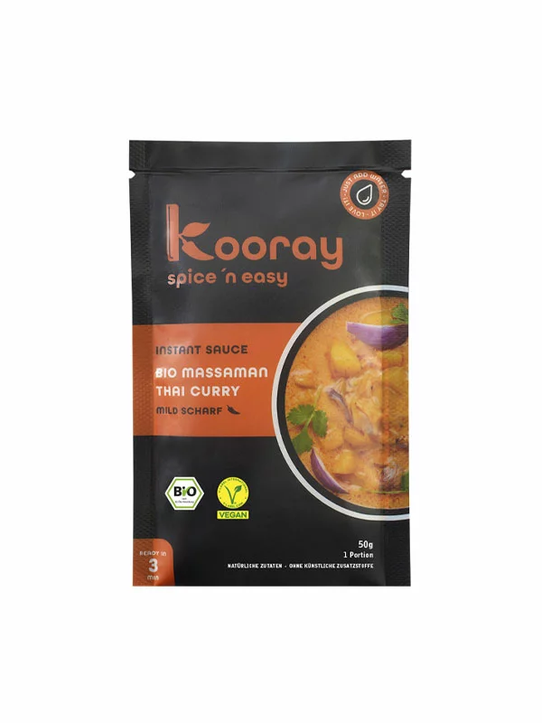 Kooray Instant Thai Curry Sauce Massaman – Biologisch in einer 50g Packung