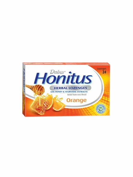 Dabur Honitus Kräuter-Halspastillen Orange – 24 Stück in der Packung