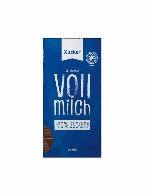 Xucker Vollmilchschokolade mit Xylit in einer 80g Packung