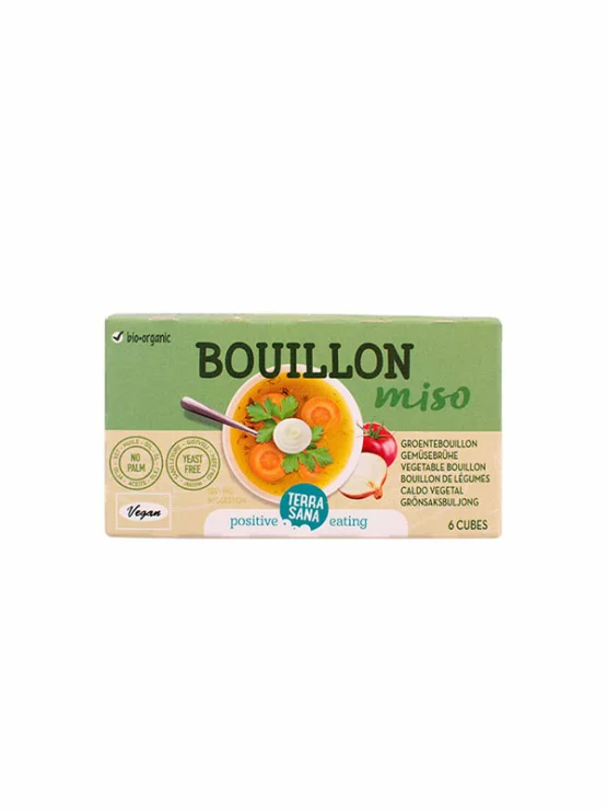 Terrasana Gemüsebrühe Miso 6 Würfel – Bio in einer 64g Packung
