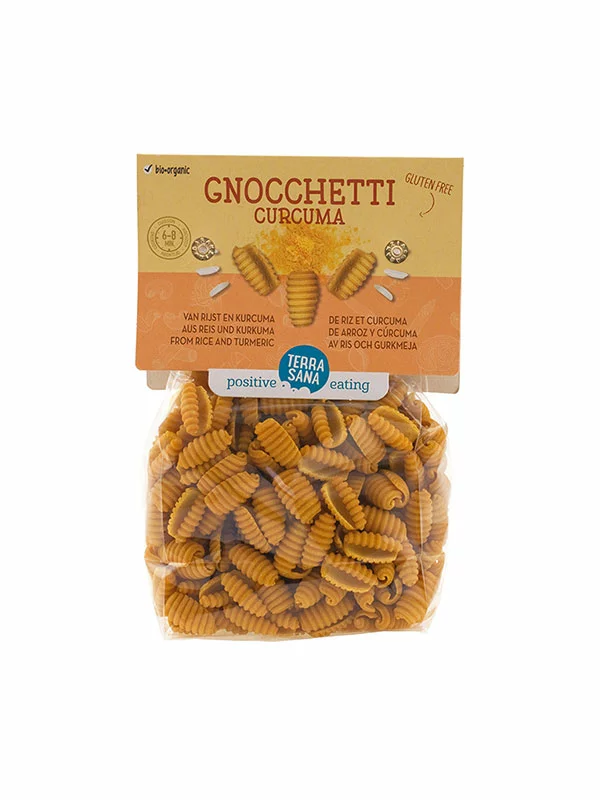 Reis & Kurkuma Nudeln Gnocchetti Glutenfrei – Bio 250g Terrasana