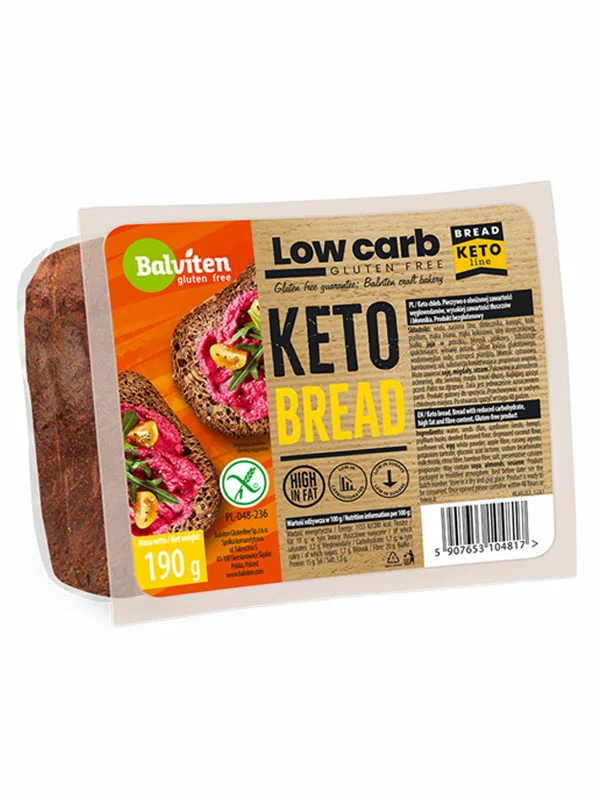 Balviten Ketobrot ohne Gluten in einer 190g Packung