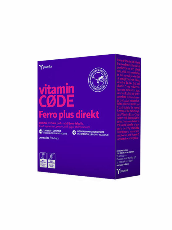 Yasenka Ferro PLUS direktes Nahrungsergänzungsmittel mit Eisen in einer 20x2g in der Packung