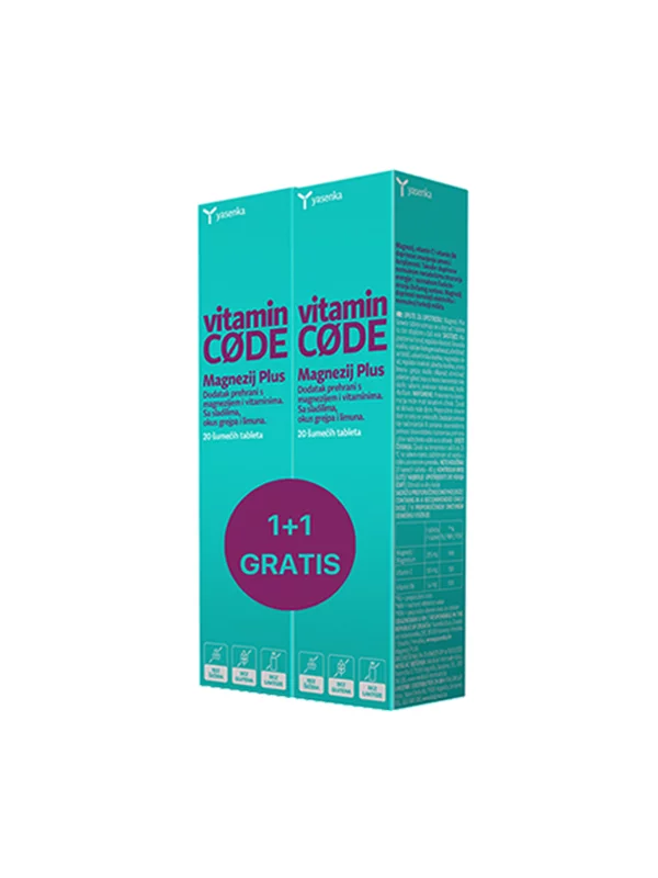 Magnesium PLUS Brausetabletten 1+1 gratis Grapefruit & Zitrone – 20 Stück Yasenka