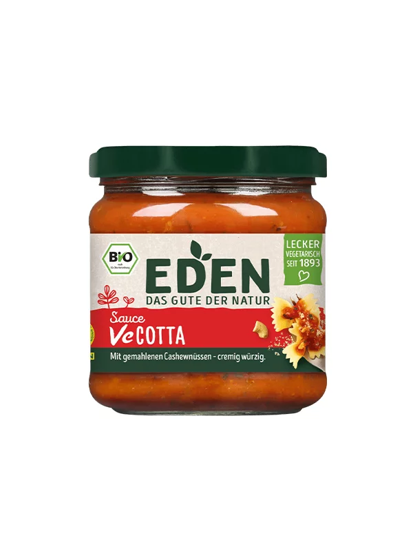Eden Vegane Tomatensauce Vecotta – Bio im 375g Glas