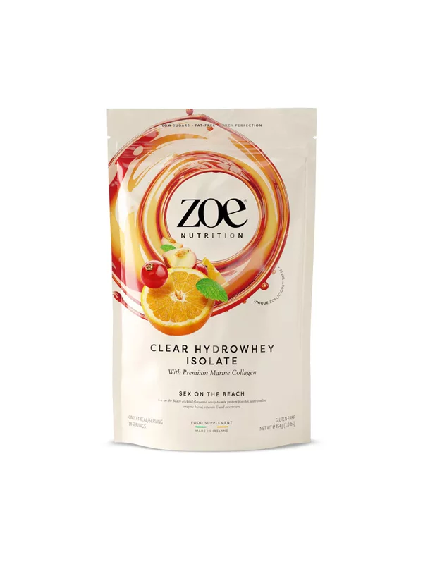 Zoe Clear Hydrowhey Sex on the Beach in einer 454g Packung