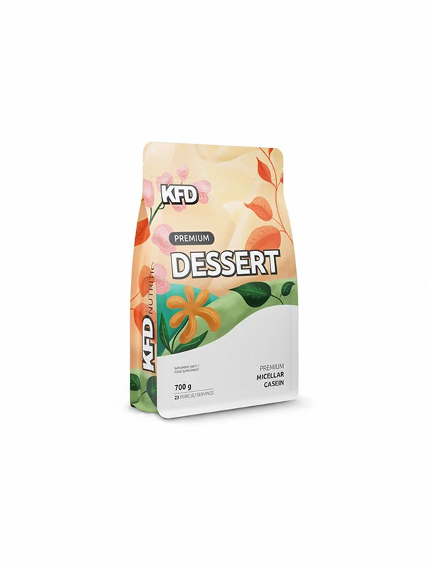 KFD Nutrition Protein Casein DESSERT in einer 700g Packung mit Schokolade geschmack