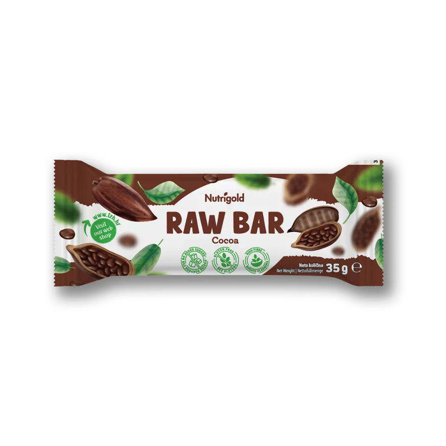 Nutrigold Rohkost Riegel Cocoa in einer 35g Packung