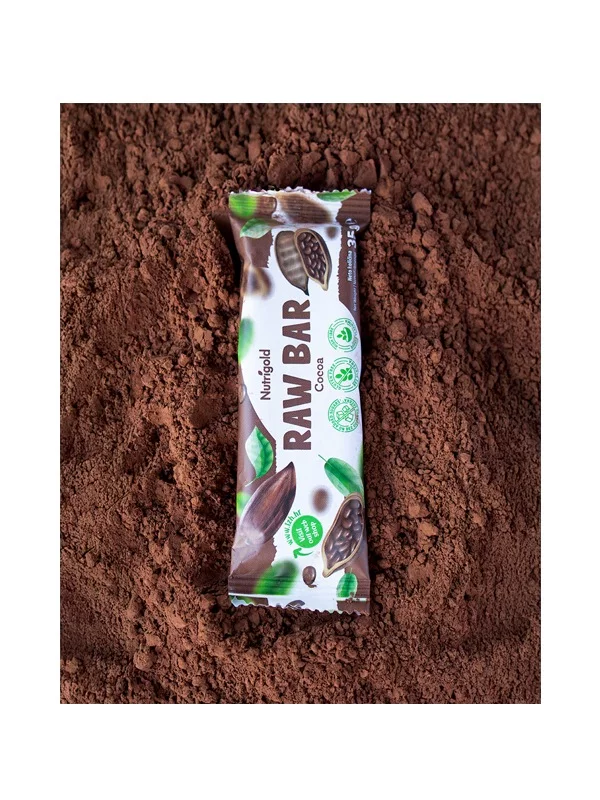 Nutrigold Rohkost Riegel Cocoa in einer 35g Packung am Kakako
