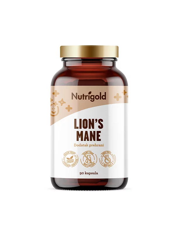 Nutrigold Löwenmähne (Lion’s Mane) 500mg mit 90 Kapseln in der Packung