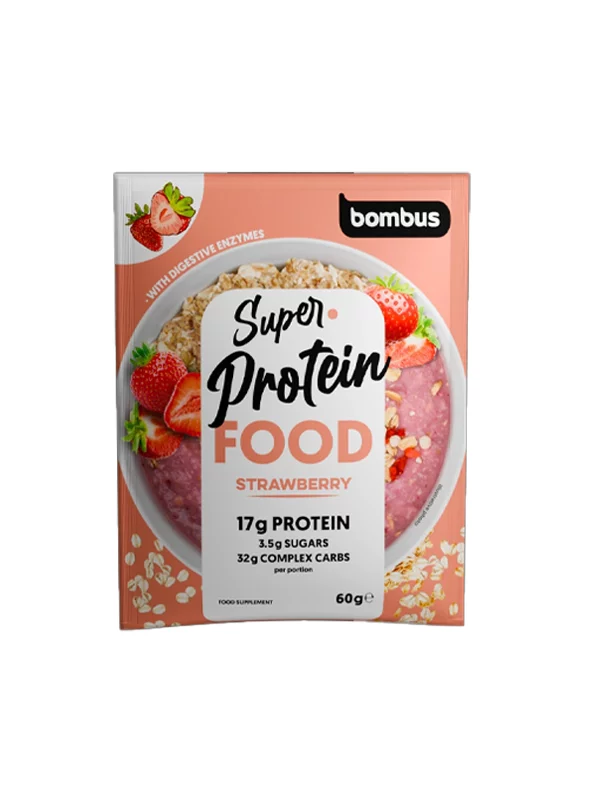 Bombus Super Protein Porridge Erdbeere in einer 60g Packung