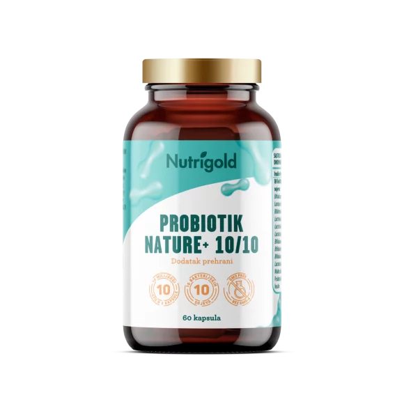 Nutrigold Probiotikum Nature+ 10/10 mit 60 Kapseln in der Packung