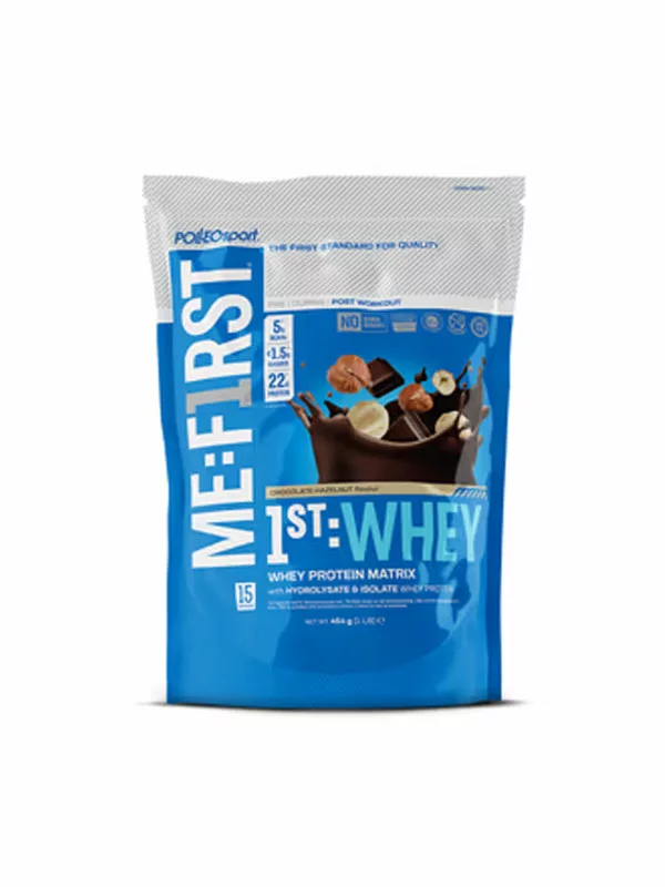 Polleo Sport Whey Protein Schokolade & Haselnuss in einer 454g Packung