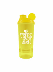 Smart Shaker mit Zusatzbehälter – Gelb mit einem Volumen von 500ml