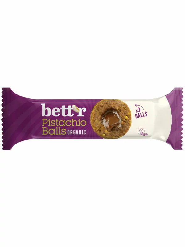 Fruchtbällchen mit Pistazien 3 Stück Glutenfrei – Bio 45g Bett’r