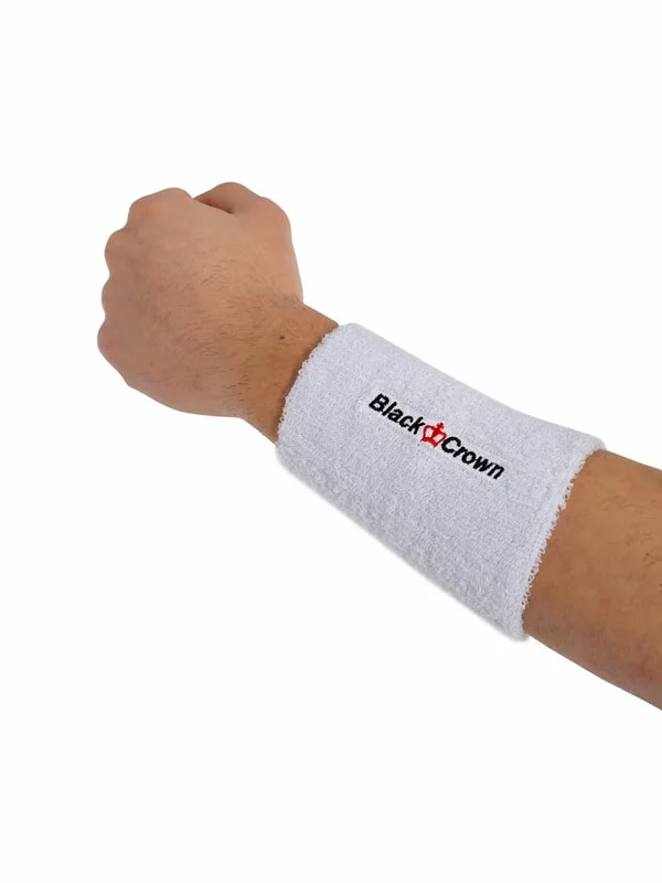 Schweißband fürs Handgelenk Weiß – Black Crown