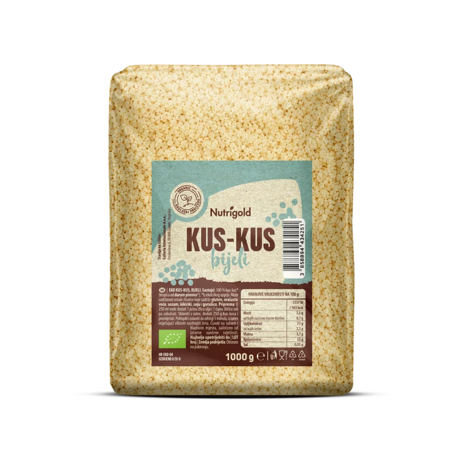 Weißer Couscous – Bio 1000g Nutrigold