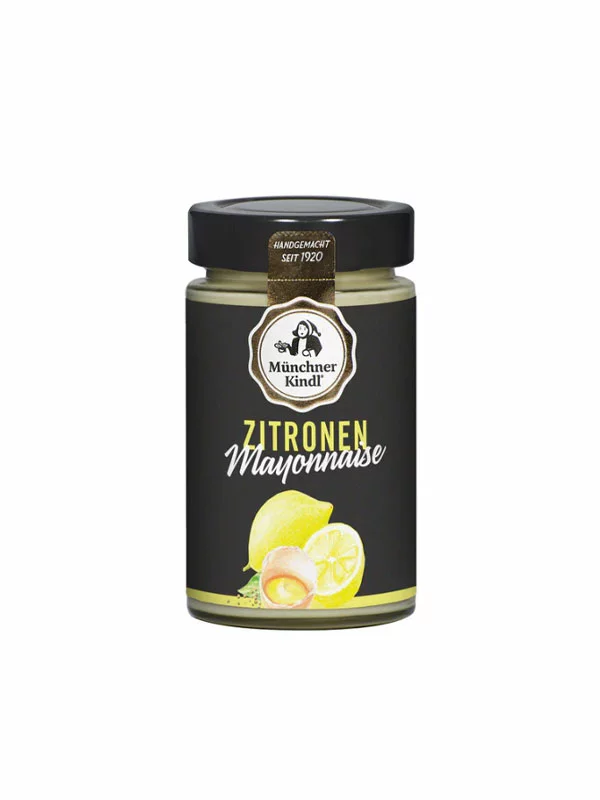 Münchner Kindl Senf Mayonnaise mit Zitronen – Bio im 200ml Glas