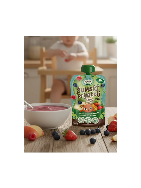 Nutrigold Baby Organska Voćna kaša Šumski prijatelj u pakiranju od 100g