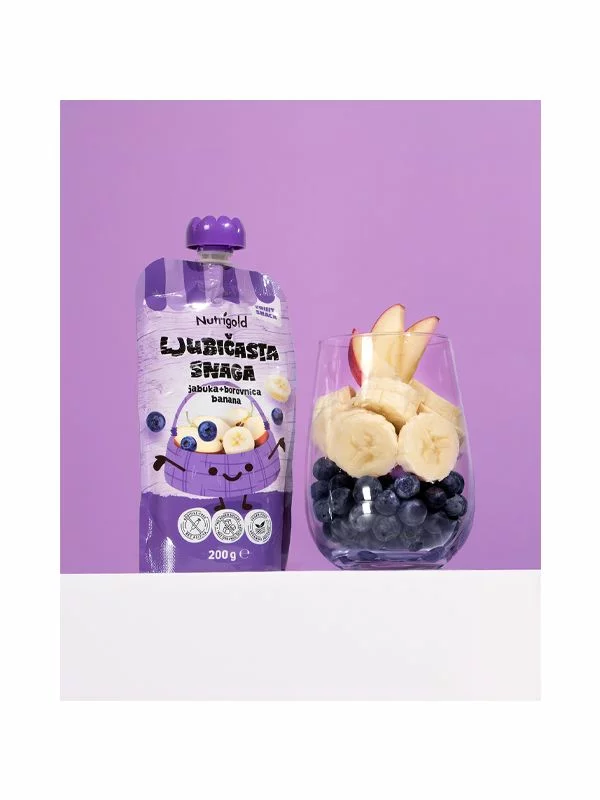 Nutrigold Voćna kaša Ljubičasta snaga u pakiranju od 200g.