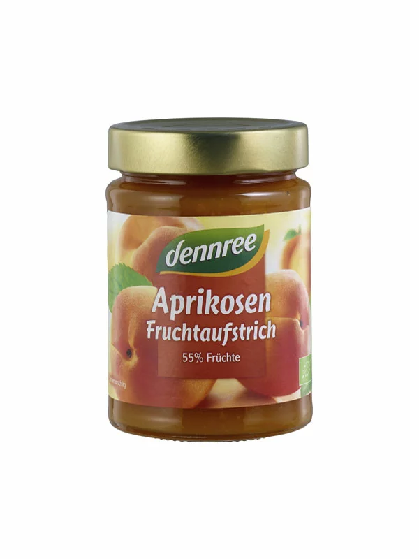 dennree Fruchtaufstrich Aprikose – Biologisch im 340g Glas