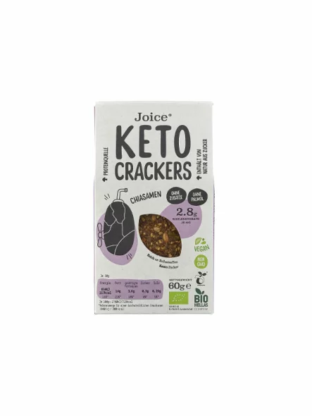 Knusprige KETO Cracker Chia – Bio 60g JFOODS SA