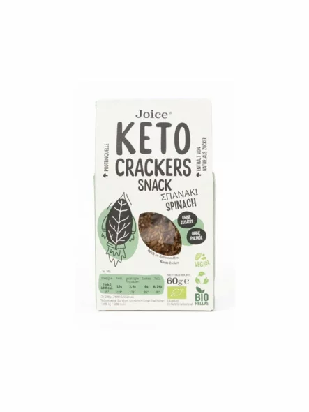 Knusprige KETO Cracker Spinat – Bio 60g JFOODS SA