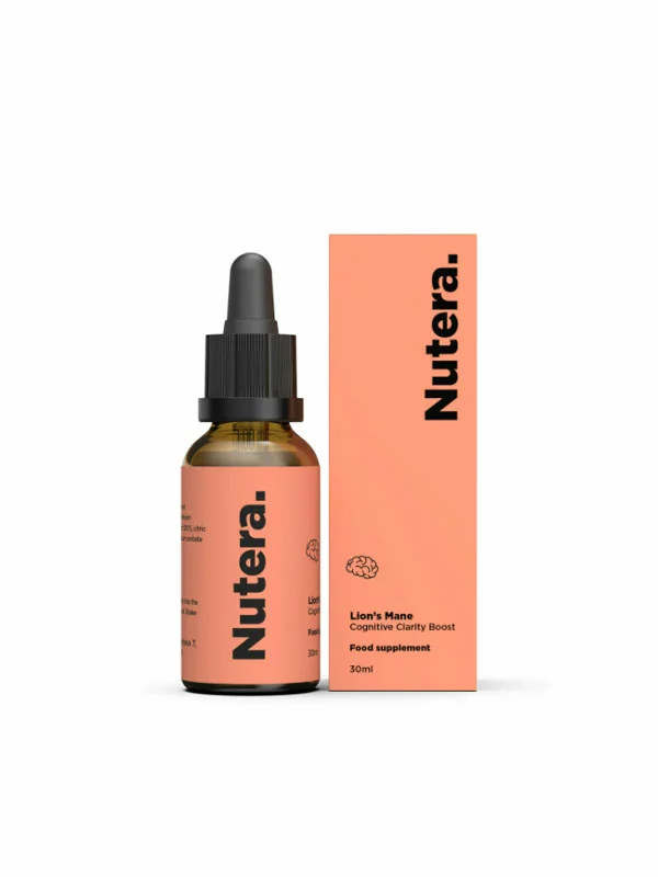Nutera Löwenmähne Extrakt in einer 30ml Glasflasche mit Tropfer