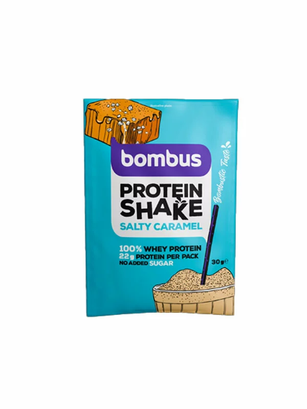 Bombus Protein Shake Salzkaramell in einer 30g Packung