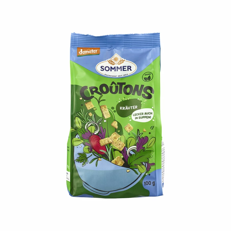 Sommer organski krutoni sa začinskim biljem u pakiranju 100g.
