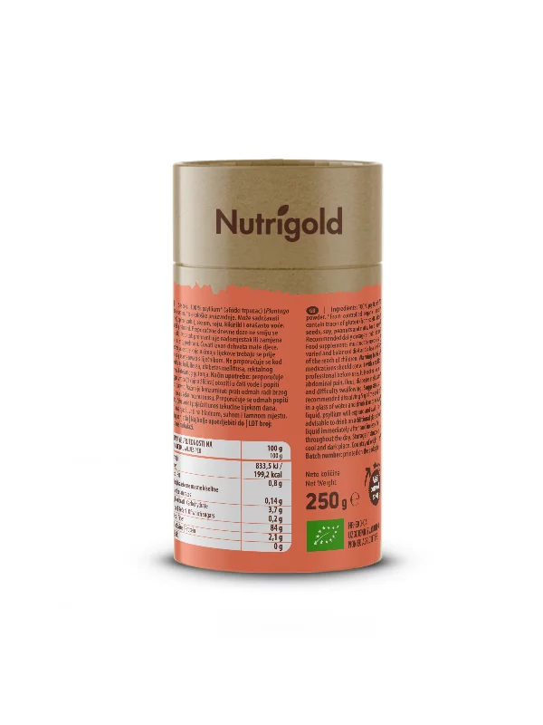 Nutrigold biologisches Flohsamenschalenpulver in einer 250g Packung