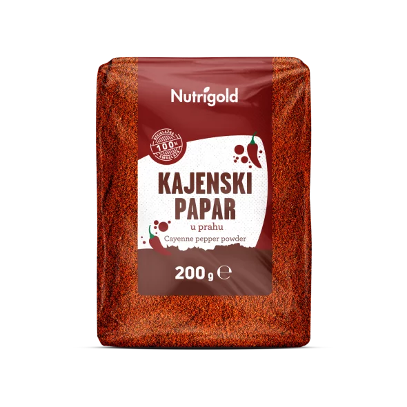 Nutrigold Cayennepfeffer-Pulver in einer 200 Gramm Packung