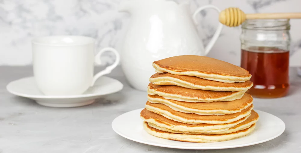 Pfannkuchen am Tisch
