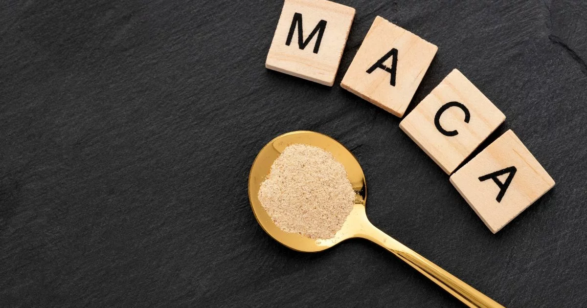 Maca-Pulver in einer Schüssel