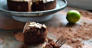 Grieß Torte am Teller