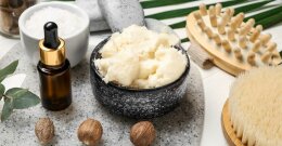 Karité (Shea) Butter in einer kleinen Schüssel