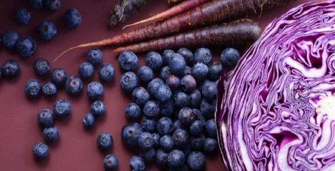 Violette Lebensmittel