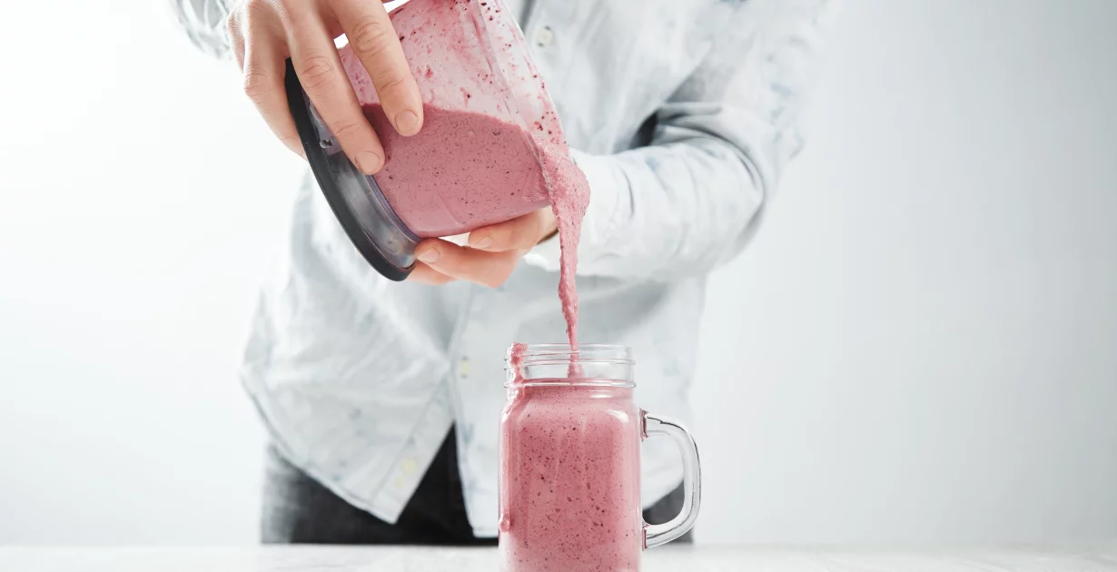 Proteinshake im Glas