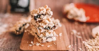 Haferkuchen mit Marmelade