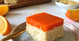 Hirseschnitten aus Karotten und Orange