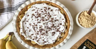 Tarte mit Erdnuss und Banane