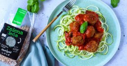 Linsenbällchen Spagetti
