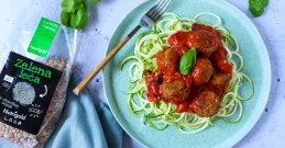 Linsenbällchen Spagetti