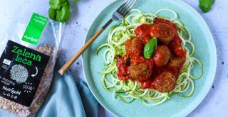 Linsenbällchen Spagetti