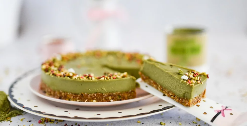 Matcha-Pistazien Torte