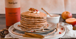 Dinkelpfannkuchen am Teller