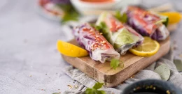 Frische Frühlingsrollen ohne Öl